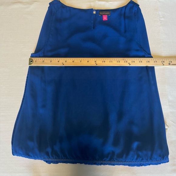 Women’s Vince Camuto Drape Sleeves Royal Blue Blouse Top Size Small - Picture 3 of 7